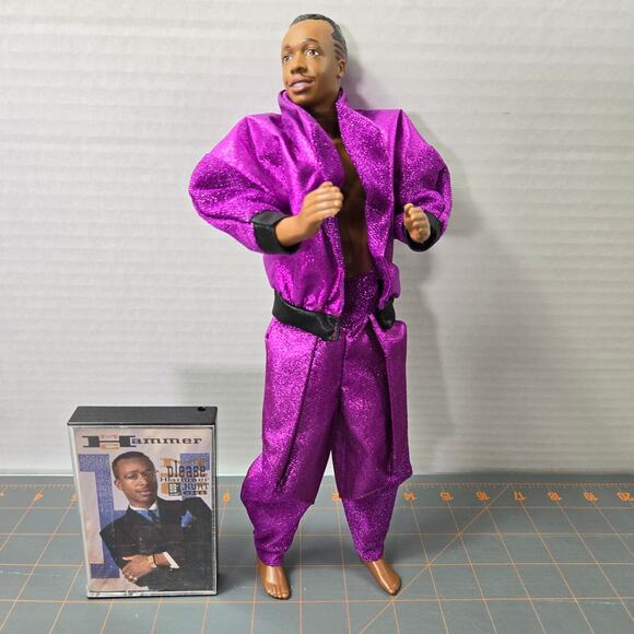 Vintage MC Hammer Action Figure Doll with Cassette in damaged box not complete - Picture 1 of 16